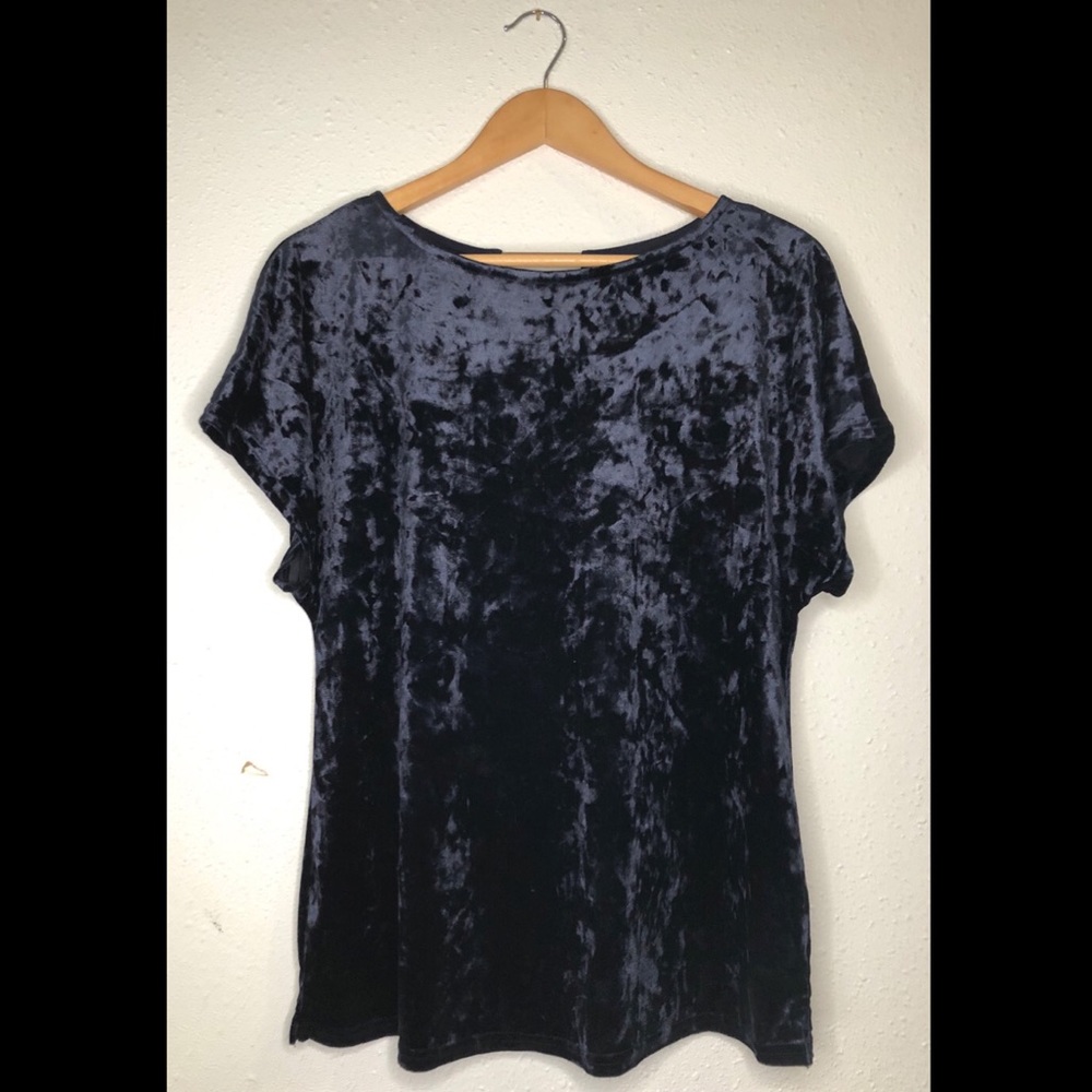 Dorothy Perkins Blue Velvet Tee SZ6